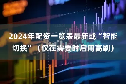 2024年配资一览表最新或“智能切换”（仅在需要时启用高刷）