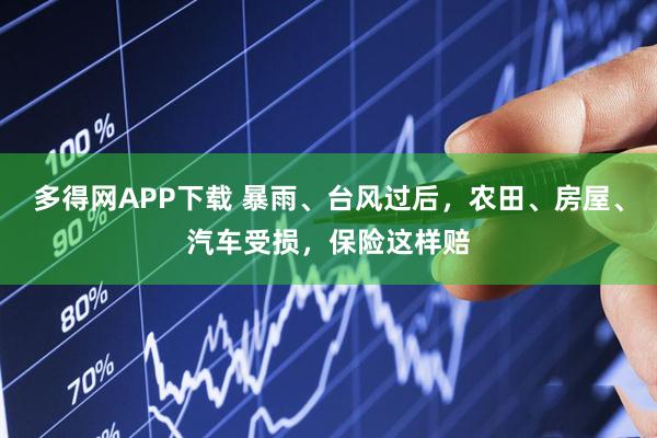 多得网APP下载 暴雨、台风过后，农田、房屋、汽车受损，保险这样赔